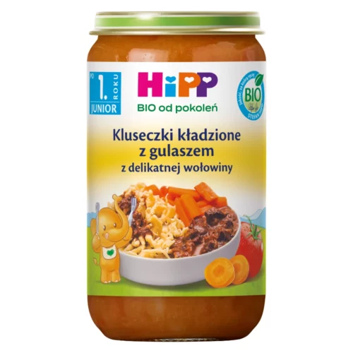 HiPP Bio Kluseczki z gulaszem z delikatnej wołowiny 250g po 1 roku