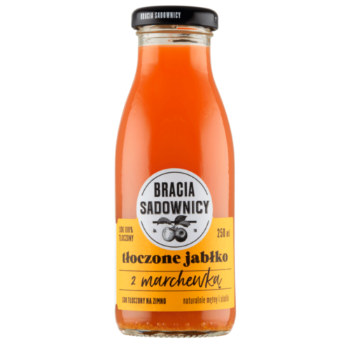Sok Tłoczone jabłko marchewka Bracia Sadownicy 250ml