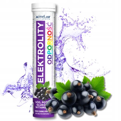 Elektrolity Odporność ActivLab 20 tabletek Czarna porzeczka