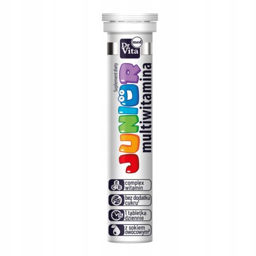 Dr Vita Multiwitamina Junior 20 tabletek musujących JEDNA DZIENNIE
