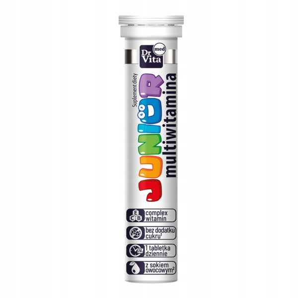 Dr Vita Multiwitamina Junior 20 tabletek musujących JEDNA DZIENNIE