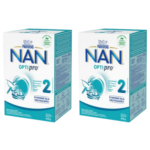 Nestlé NAN OPTIPRO 2 Mleko następne dla niemowląt powyżej 6. miesiąca 2x650g