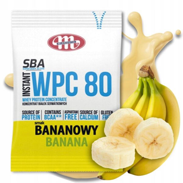 SBA WPC 80 Mlekovita 30g Odżywka białkowa Bananowa