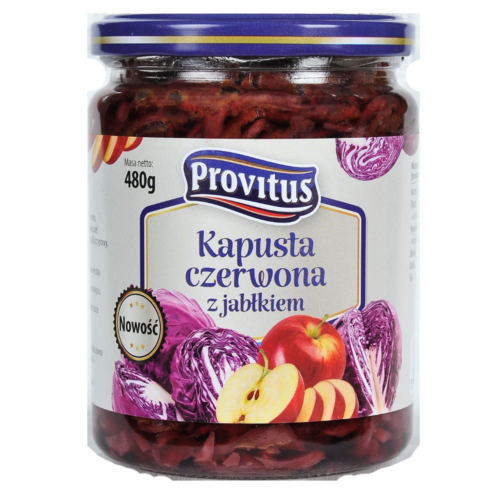 Kapusta czerwona z jabłkiem Provitus 480g
