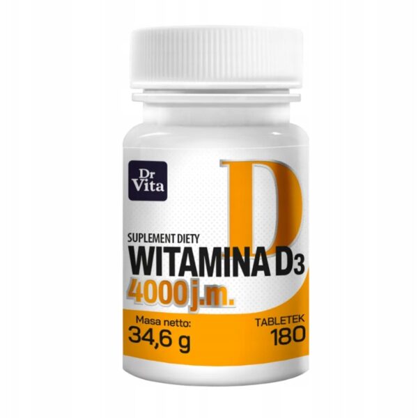 Dr Vita Suplement diety Witamina D3 4000 j.m. 180 tabletek