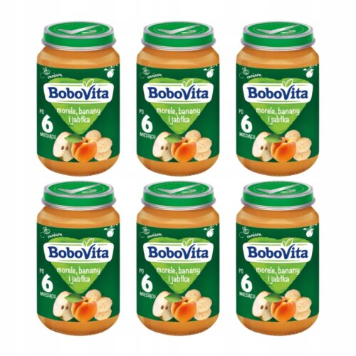 BoboVita Morele banany i jabłka po 6 miesiącu, 190 g