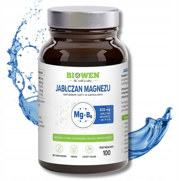 Jabłczan Magnezu z B6 Biowen  100 kapsułek