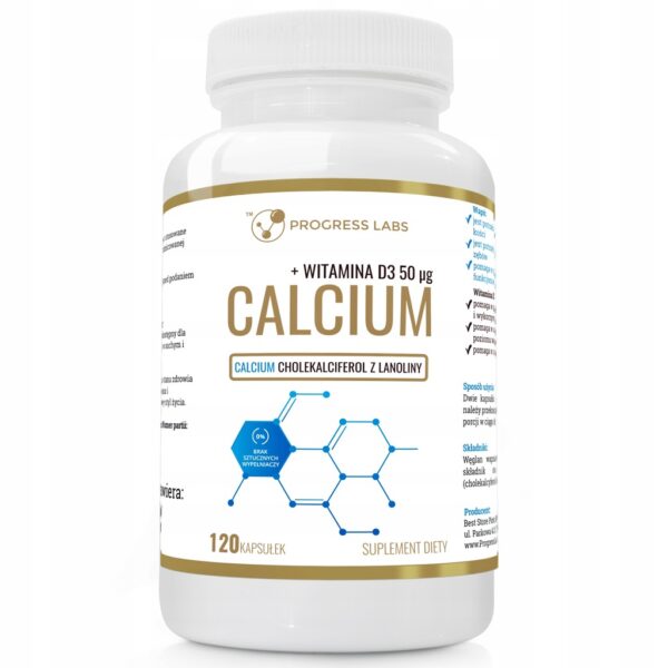 Suplement diety Progress Labs Calcium + Witamina D3 kapsułki 120 szt.