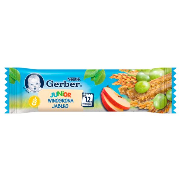 Gerber Junior Batonik winogrona jabłko dla dzieci po 12. miesiącu 25g