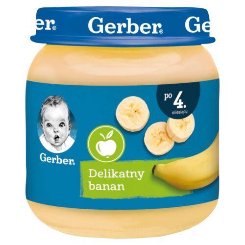 Gerber deserek delikatny banan dla niemowląt po 4. miesiącu, 125 g