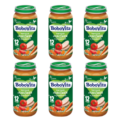 Bobovita obiadek warzywa z kurczakiem w pomidorach