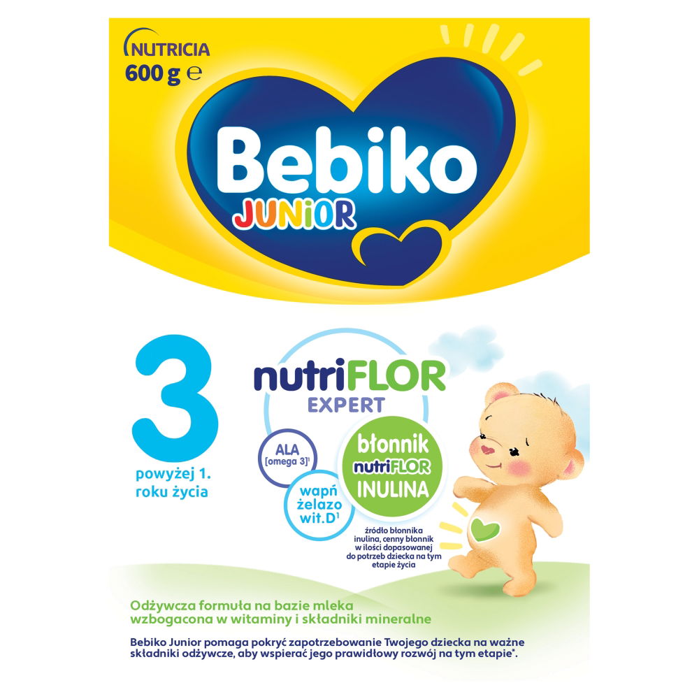 5900852921353 Bebiko 3 Junior Odżywcza formuła na bazie mleka dla dzieci powyżej 1. roku życia 4x600 g / BM3*600-pak-4