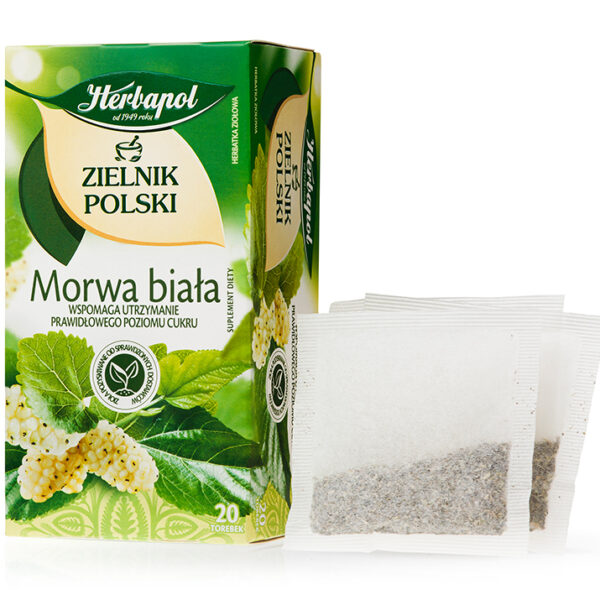 Herbapol Zielnik Polski Suplement diety herbatka ziołowa morwa biała 40 g (20 x 2 g)