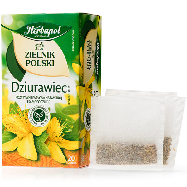 Herbapol Zielnik Polski Dziurawiec Herbatka ziołowa Suplement diety 30 g (20 x 1,5 g)