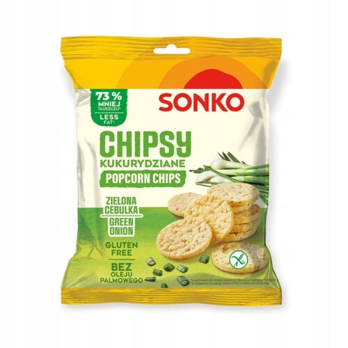 Sonko Chipsy kukurydziane o smaku zielonej cebulki 20g