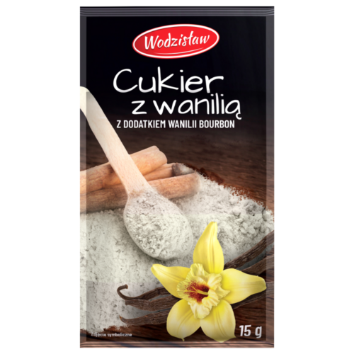 Wodzisław Cukier z wanilią  z dodatkiem wanilii Bourbon 15g