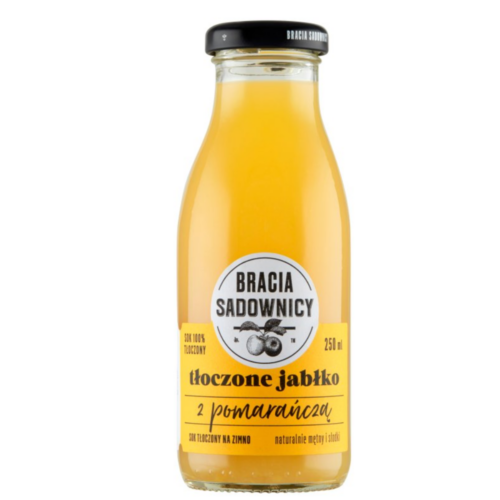 Sok Tłoczone jabłko pomarańcza Bracia Sadownicy 250ml