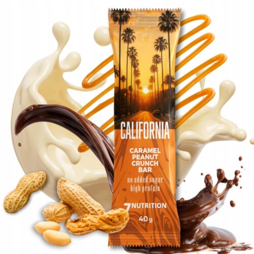 Baton proteinowy California 40g 7Nutrition Karmelowy
