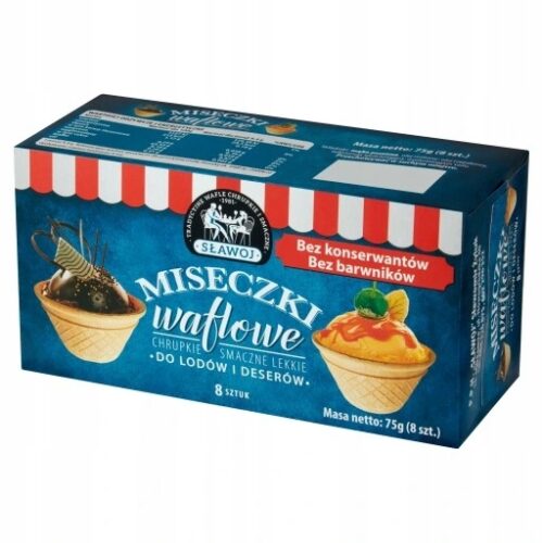 Miseczki waflowe - wafle do lodów i deserów 75g PPH Sławoj