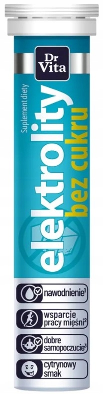 Suplement diety DrVita elektrolity bez cukru 20 tabletek musujących