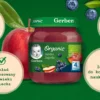 Gerber Organic Jabłko jagoda dla niemowląt po 4. miesiącu 125 g