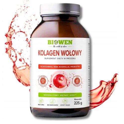 Kolagen Wołowy Biowen 225g, 2000 daltonów