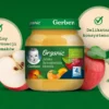 Gerber Organic Jabłko brzoskwinia morela dla niemowląt po 4. miesiącu 125 g