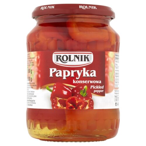Rolnik Papryka konserwowa ćwiartki 650 g