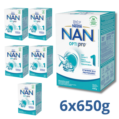 Nestlé NAN OPTIPRO 1 Mleko początkowe dla niemowląt od urodzenia 6x650g
