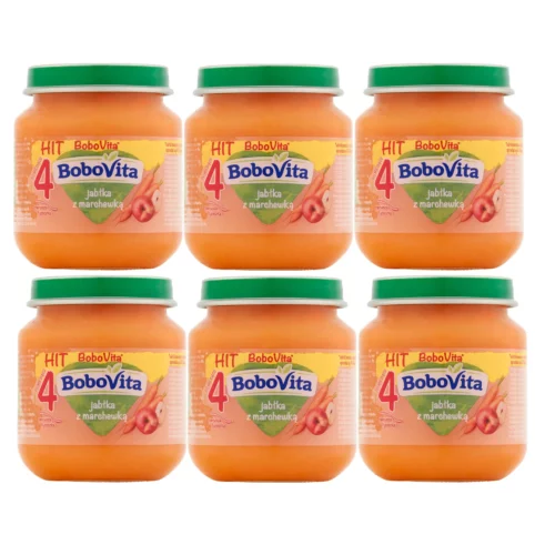 BoboVita Jabłka z marchewką po 4 miesiącu 125 g