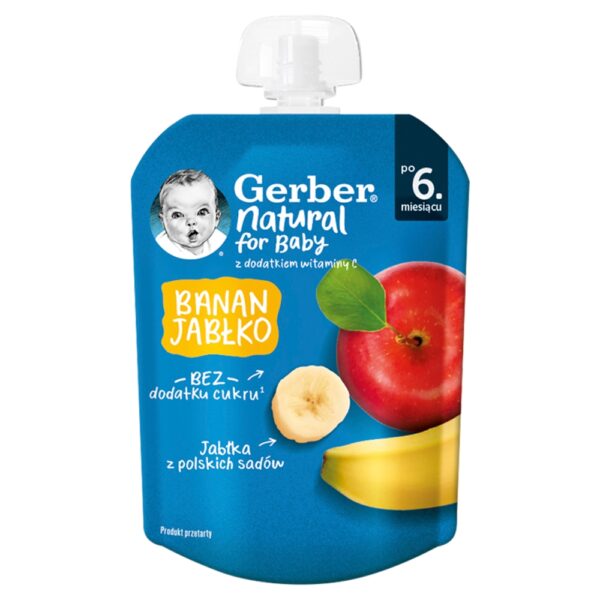 Gerber Banan jabłko po 6. miesiącu 80 g