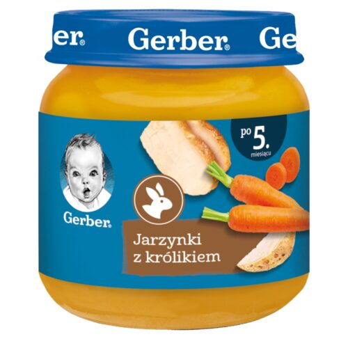 Gerber Obiadek Jarzynki z królikiem dla niemowląt po 5. miesiącu 125g