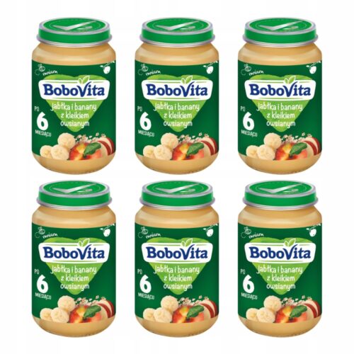 BoboVita Jabłka i banany z kleikiem owsianym po 6 miesiącu 190 g