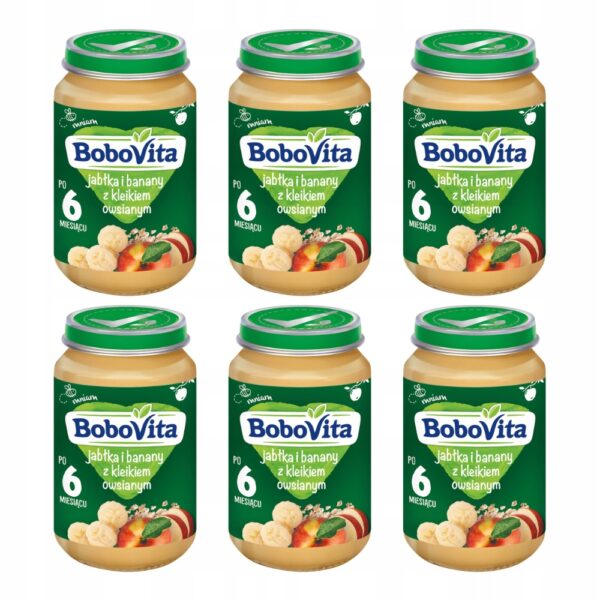 BoboVita Jabłka i banany z kleikiem owsianym po 6 miesiącu 190 g
