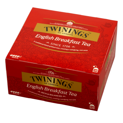 Twinings English Breakfast Herbata czarna 100 g (50 x 2 g)