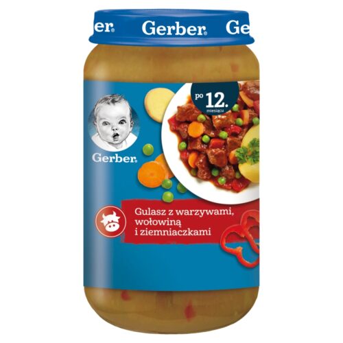 Gerber Gulasz z warzywami wołowiną i ziemniaczkami dla dzieci po 12. miesiącu 250g