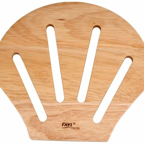 Podkładka pod garnek z drewna kauczukowego Muszelka 1szt