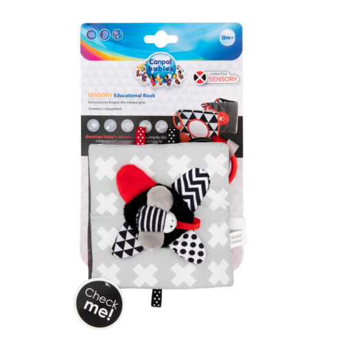 Pluszowa kontrastowa książeczka edukacyjna Sensory Toys Canpol Babies