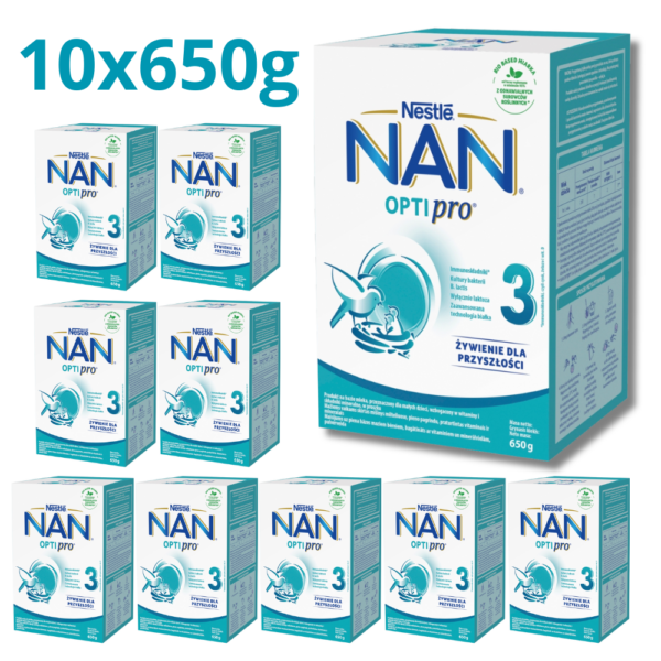 Nestlé mleko NAN OPTIPRO 3 po 1. roku życia, 10x650g