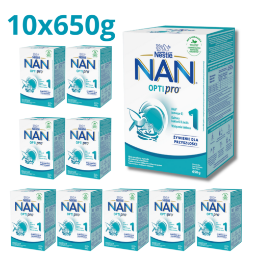 Nestlé NAN OPTIPRO 1 Mleko początkowe od urodzenia 10x650g