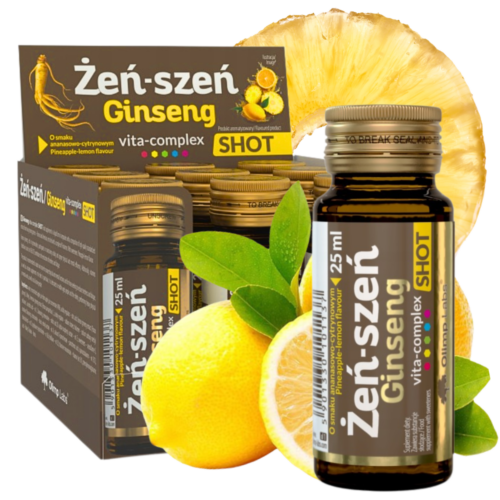 9x Żeń-szeń Vita-Complex Shot 25ml Olimp Labs Ananasowo-Cytrynowy