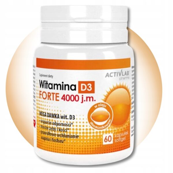 WITAMINA D3 FORTE 4000 IU 60 tabletek ActivLab Pharma