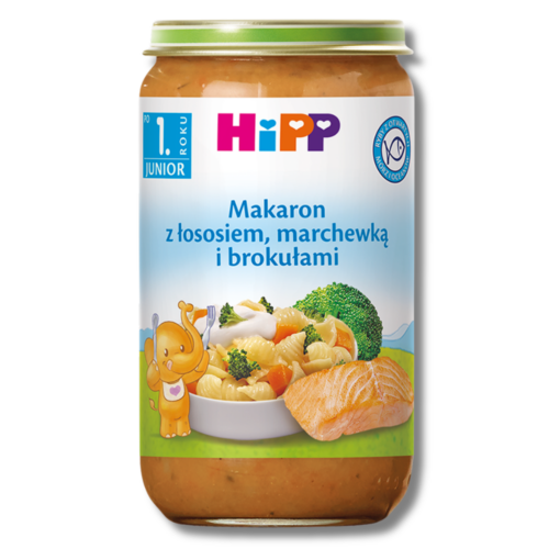HiPP Junior Makaron z łososiem marchewką i brokułami po 12. miesiącu 250 g