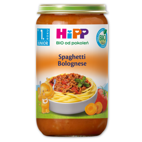 HiPP BIO Junior Spaghetti Bolognese po 12. miesiącu 250 g