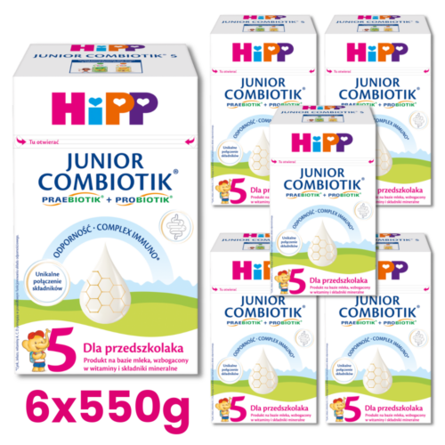 HiPP Junior Combiotik 5 Produkt na bazie mleka dla przedszkolaka 6x550g