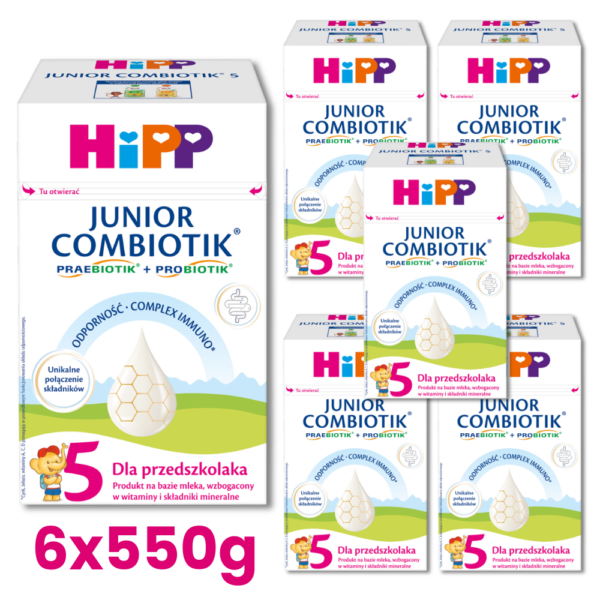 HiPP Junior Combiotik 5 Produkt na bazie mleka dla przedszkolaka 6x550g