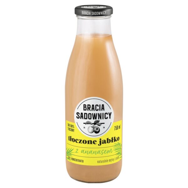 Bracia Sadownicy sok tłoczony jabłko z ananasem 750 ml