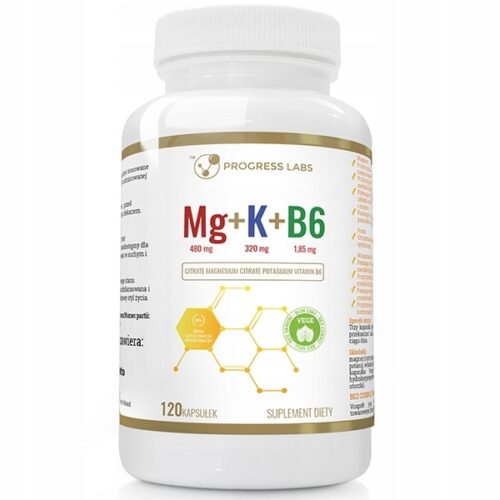 Magnez + Potas + B6 Produkt Vege120 kapsułek Progress Labs