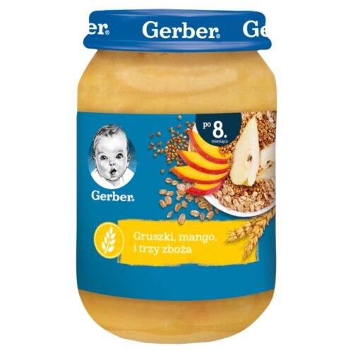 Gerber Deserek Gruszki mango i trzy zboża dla niemowląt po 8. miesiącu, 190g