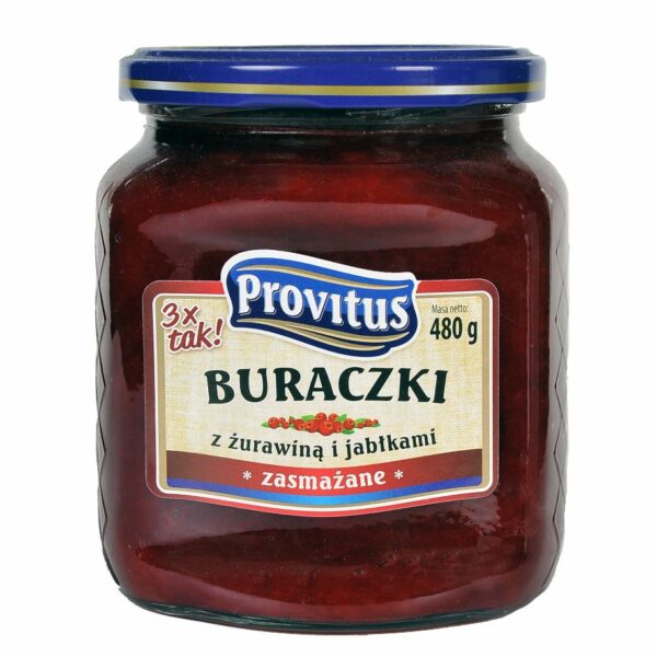Buraczki z jabłkami i żurawiną Provitus 480g
